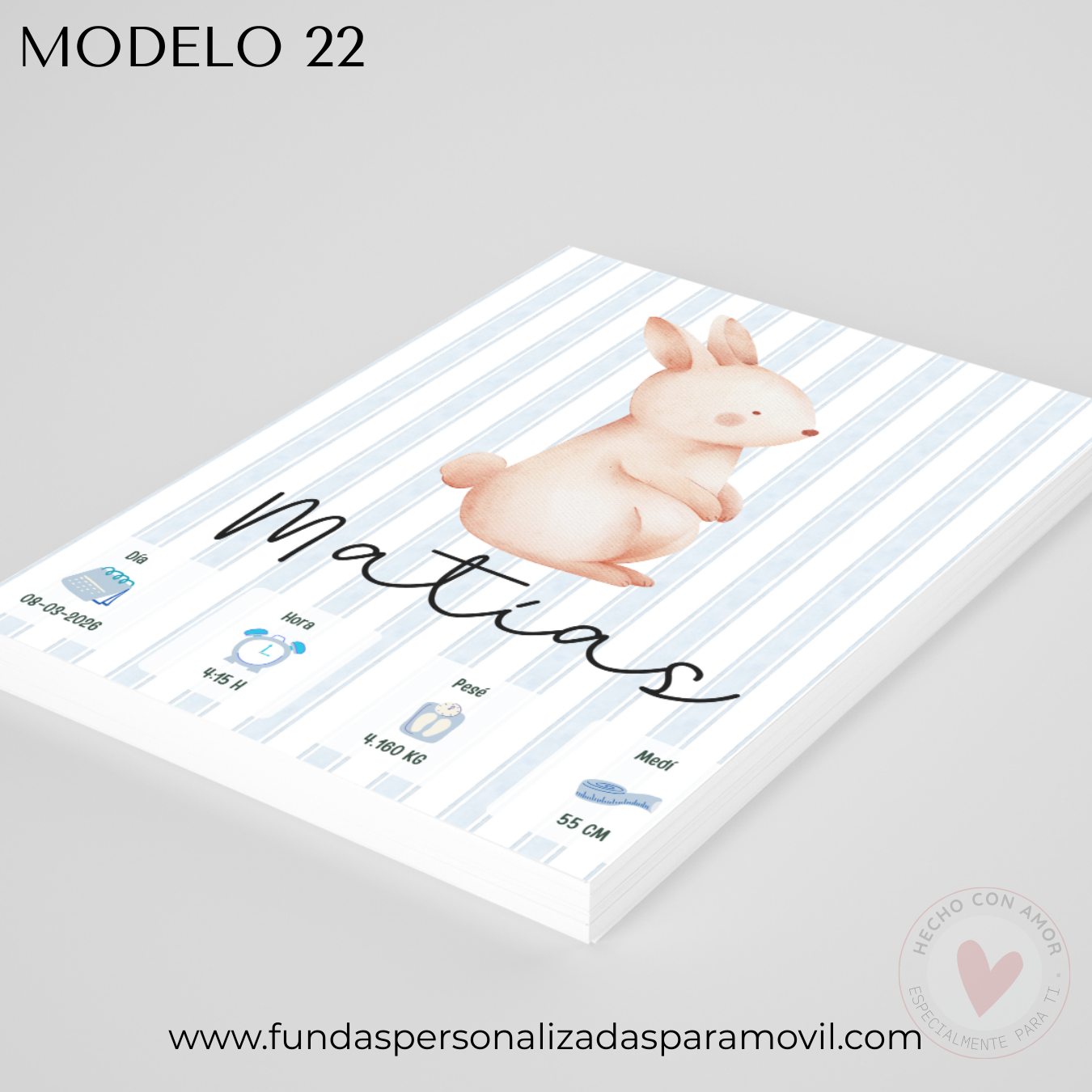 Lienzo Natalicio Personalizado con foto 23*30 cm Acabado Tela - Imagen 17