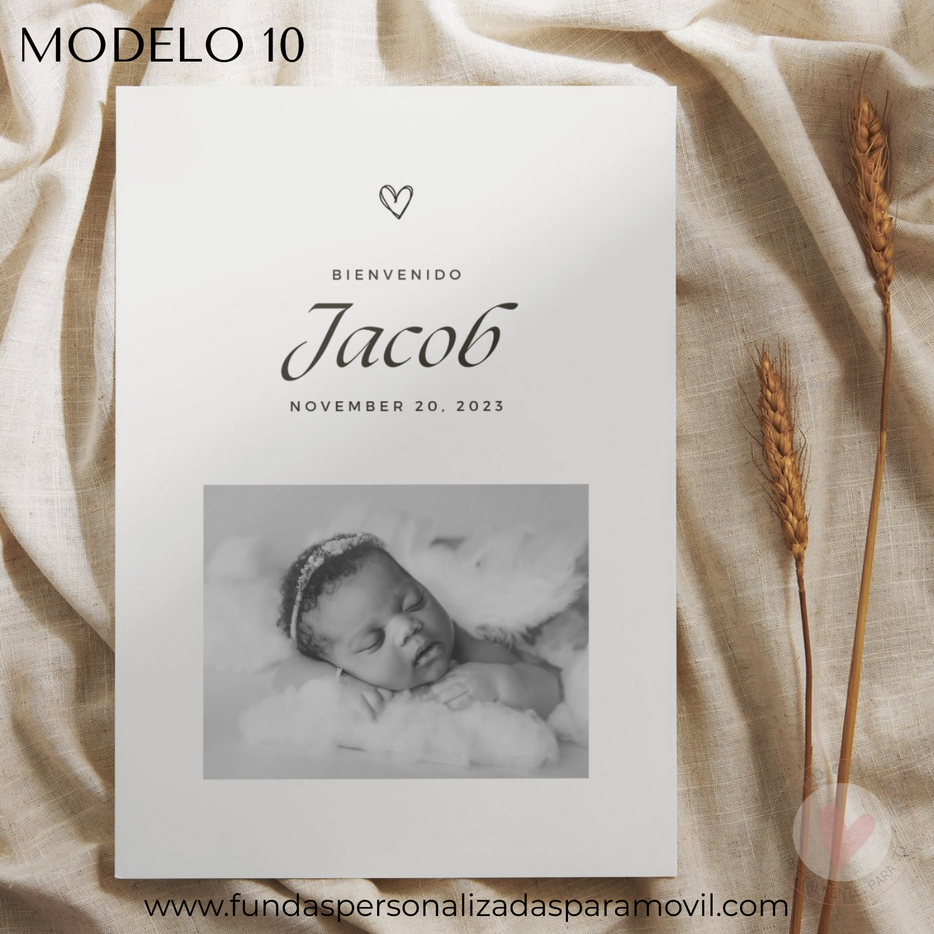 Lienzo Natalicio Personalizado con foto 23*30 cm Acabado Tela - Imagen 29