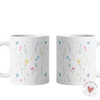 Taza Personalizada con Nombre  Diseño Flores - Imagen 9