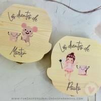Caja de Dientes de Madera Personalizada