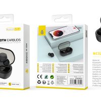 Auriculares Bluetooth Inalambricos estilo Airpods NC3292 NE Auriculares TWS Bluetooth 5.4, Bateria (25mAh*2)Con Estuche Recargable 200mAh, Negro - Imagen 2