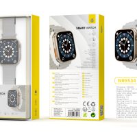Reloj Inteligente NR9534 BL Reloj Inteligente con bluetooth 5.0, Pantalla tactil de 1.73 pulgadas, Soporta llemadas, Asistente de Voz,Impermeable IP65, Bateria 150mAh, Soporta Andriod y IOS, Blanco