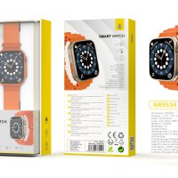 Reloj Inteligente NR9534 OR Reloj Inteligente con bluetooth 5.0, Pantalla tactil de 1.73 pulgadas, Soporta llemadas, Asistente de Voz,Impermeable IP65, Bateria 150mAh, Soporta Andriod y IOS, Oro