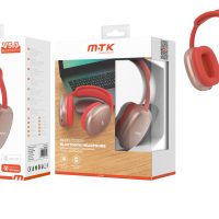 Auriculares Cascos Bluetooth Inalámbricos TC3320 Luxury RJ+OR Auricular Bluetooth 5.3, 30 hora reproduccion, Soporta llamadas, Bateria 300mAh, Rojo+Oro - Imagen 2