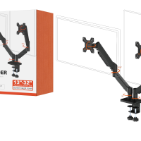 Soporte Universal TE5111 NE Soporte duo universal para monitor 13-32 pulgadas, Peso maxima 9KG*2, Negro