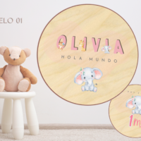 Cumple Mes de Madera Personalizado. Cumple mes Bebé personalizado - Imagen 13