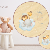 Cumple Mes de Madera Personalizado. Cumple mes Bebé personalizado - Imagen 12