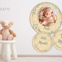 Cumple Mes de Madera Personalizado. Cumple mes Bebé personalizado - Imagen 9