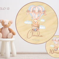 Cumple Mes de Madera Personalizado. Cumple mes Bebé personalizado - Imagen 8