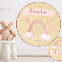 Cumple Mes de Madera Personalizado. Cumple mes Bebé personalizado - Imagen 5