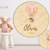 Cumple Mes de Madera Personalizado. Cumple mes Bebé personalizado - Imagen 4