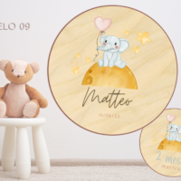 Cumple Mes de Madera Personalizado. Cumple mes Bebé personalizado - Imagen 3
