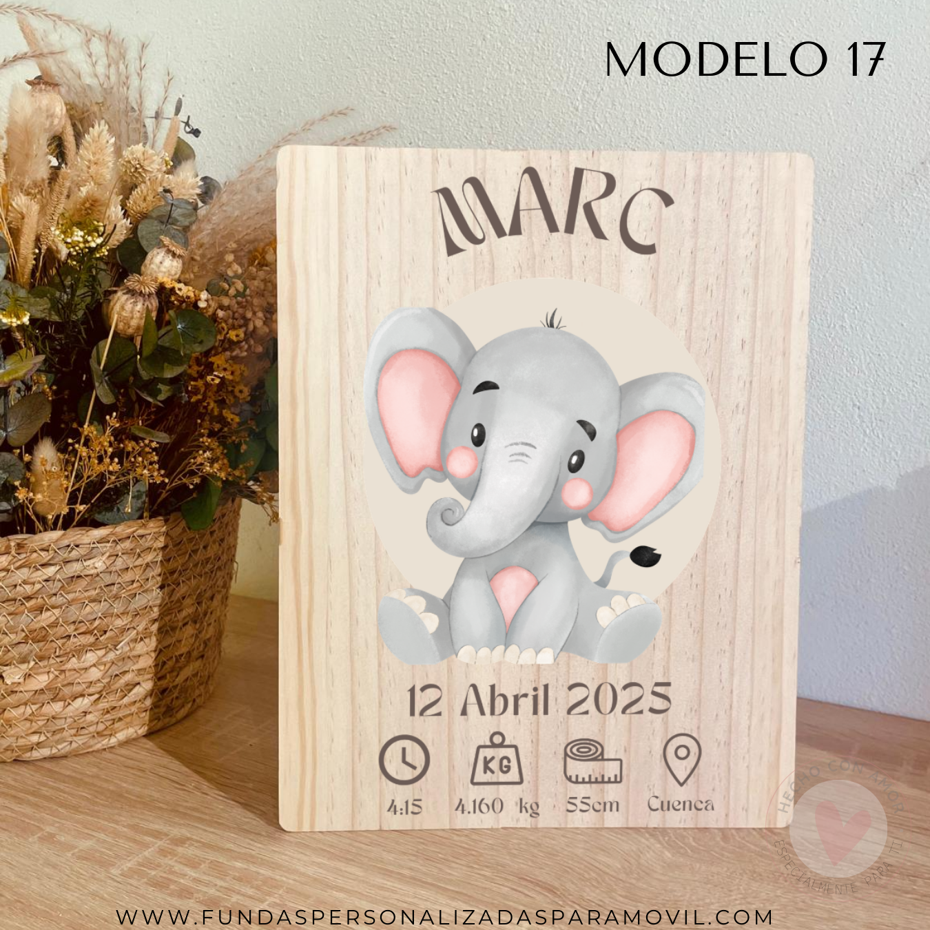 Lienzo Natalicio Personalizado de Madera - Imagen 12