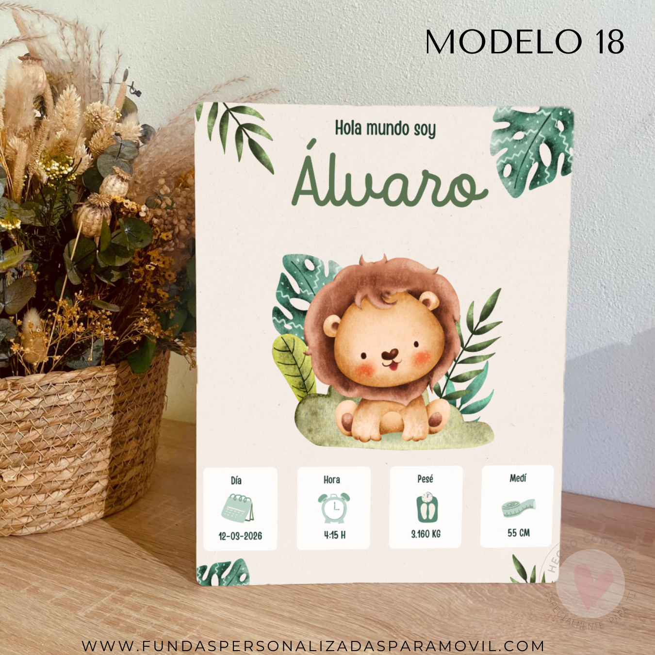 Lienzo Natalicio Personalizado de Madera - Imagen 13