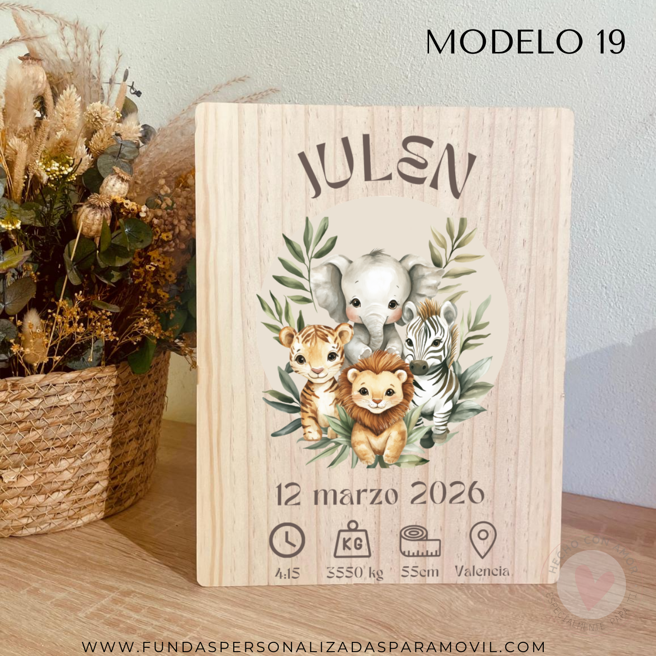 Lienzo Natalicio Personalizado de Madera - Imagen 14