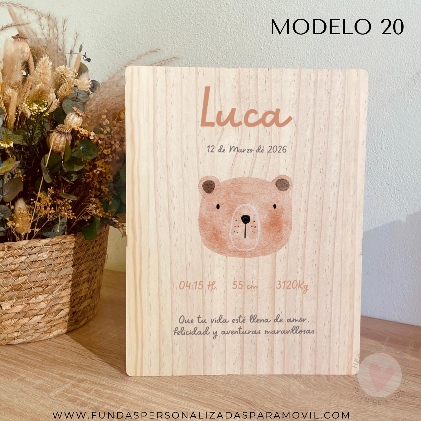 Lienzo Natalicio Personalizado de Madera - Imagen 15