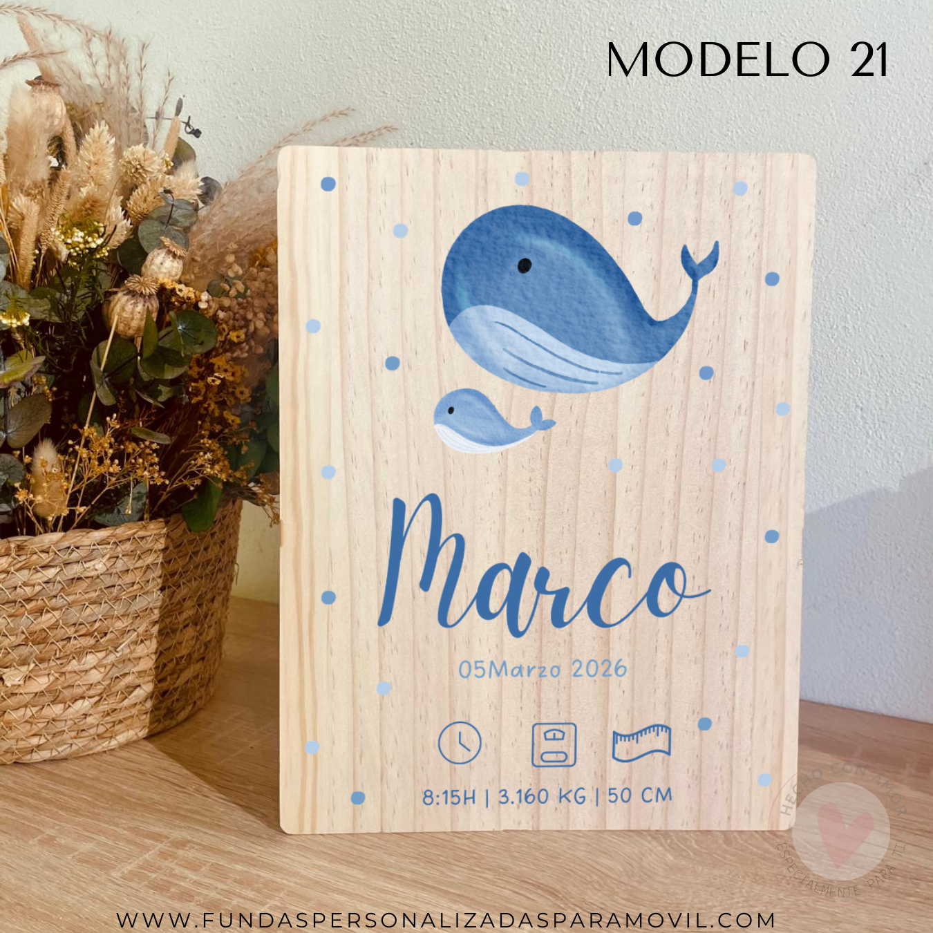 Lienzo Natalicio Personalizado de Madera - Imagen 16