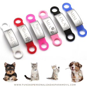 Colgante personalizado Chapa para Collar de Perros y Gatos – Placa de Identificación Personalizada en Acero Inoxidable