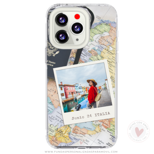 Funda Personalizada con Foto Diseño Mapamundi