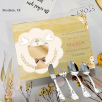 Caja Madera de Cubiertos Personalizada Comunión - Imagen 6