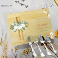 Caja Madera de Cubiertos Personalizada Comunión - Imagen 5