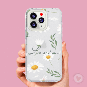 Funda Personalizada Diseño Flores y  Nombre Margaritas