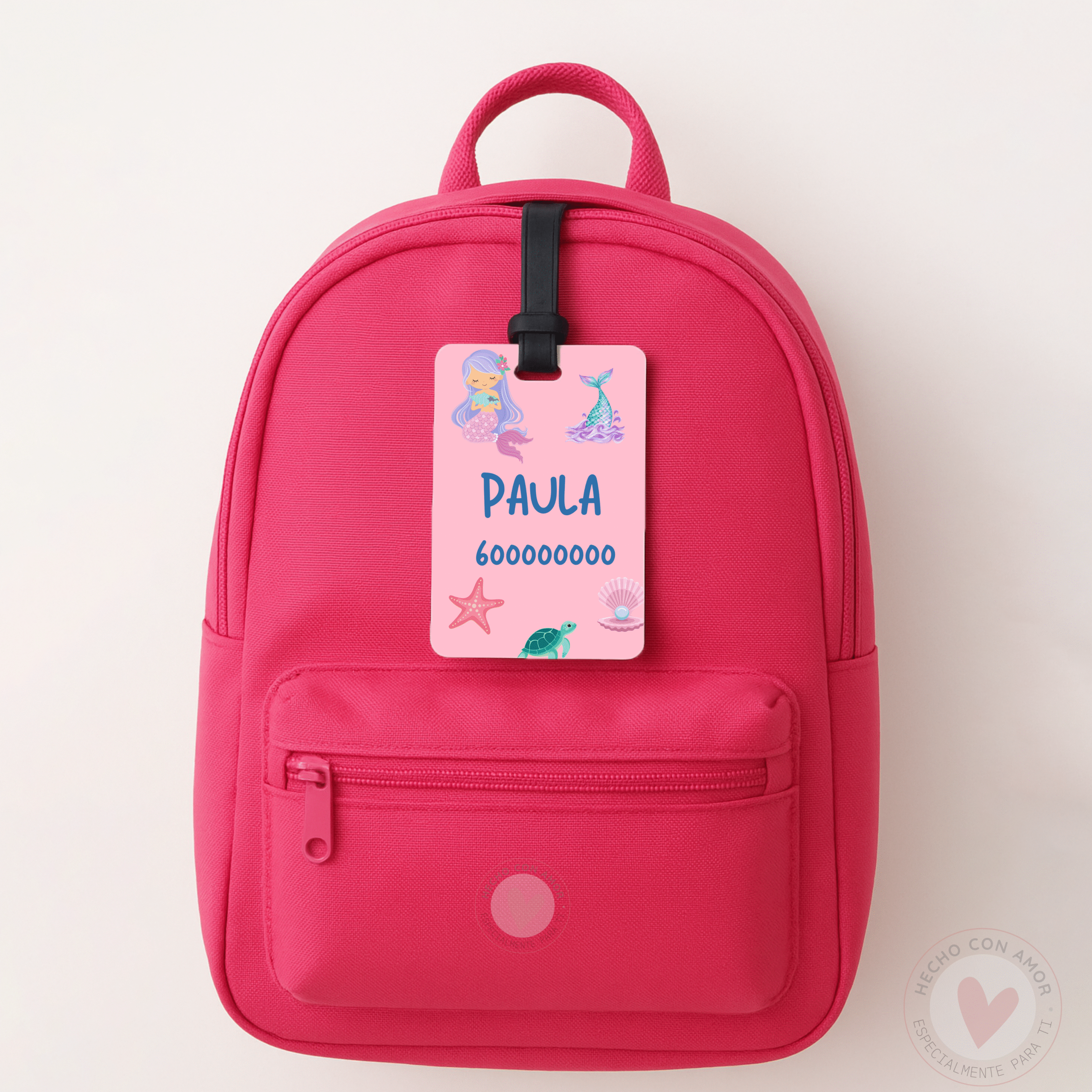 Tarjeta Personalizada con Nombre para Mochila Escolar. Tarjeta Identificación de Mochila, Maleta, Bolso personalizada con Nombre, dibujo, Foto.. - Imagen 5