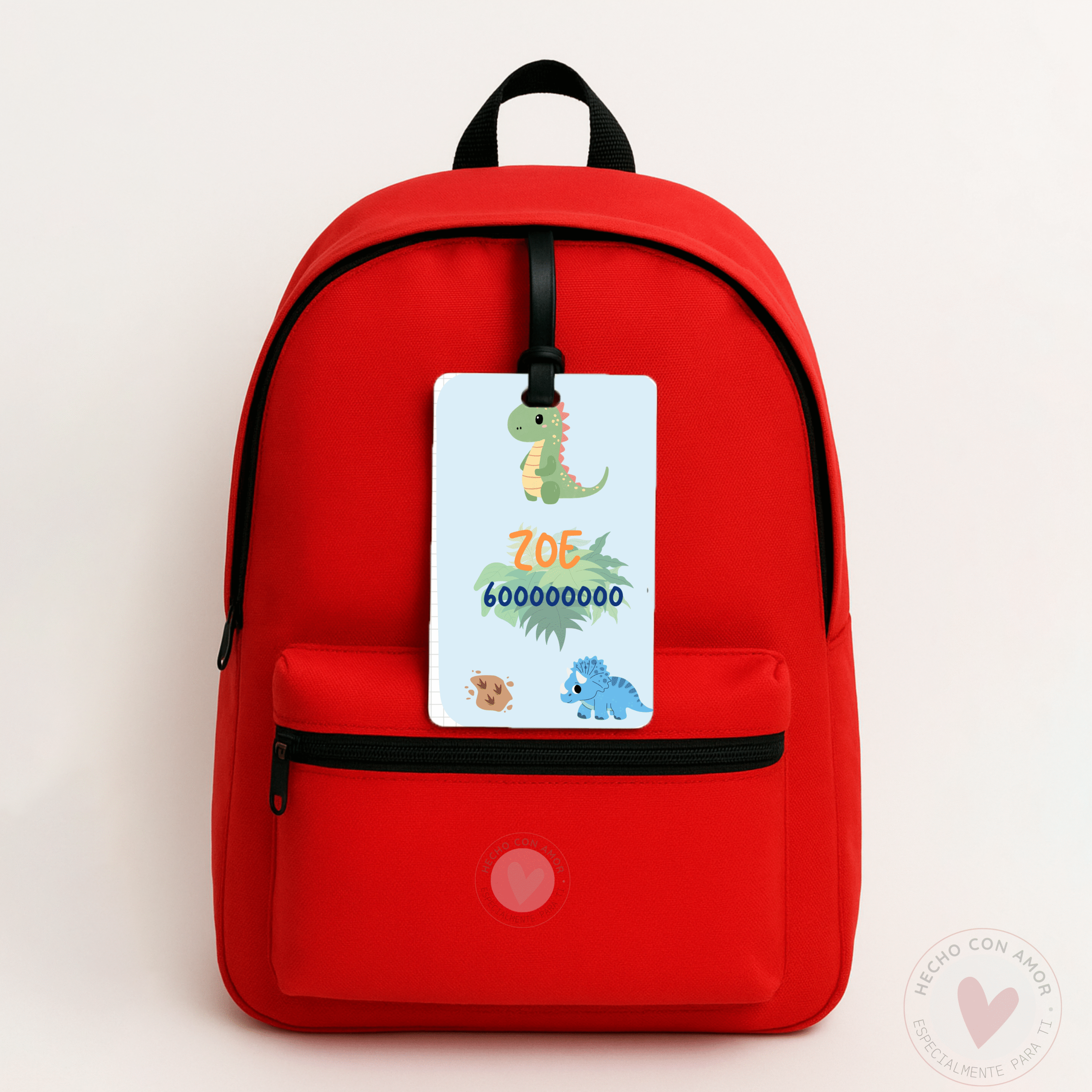 Tarjeta Personalizada con Nombre para Mochila Escolar. Tarjeta Identificación de Mochila, Maleta, Bolso personalizada con Nombre, dibujo, Foto.. - Imagen 3