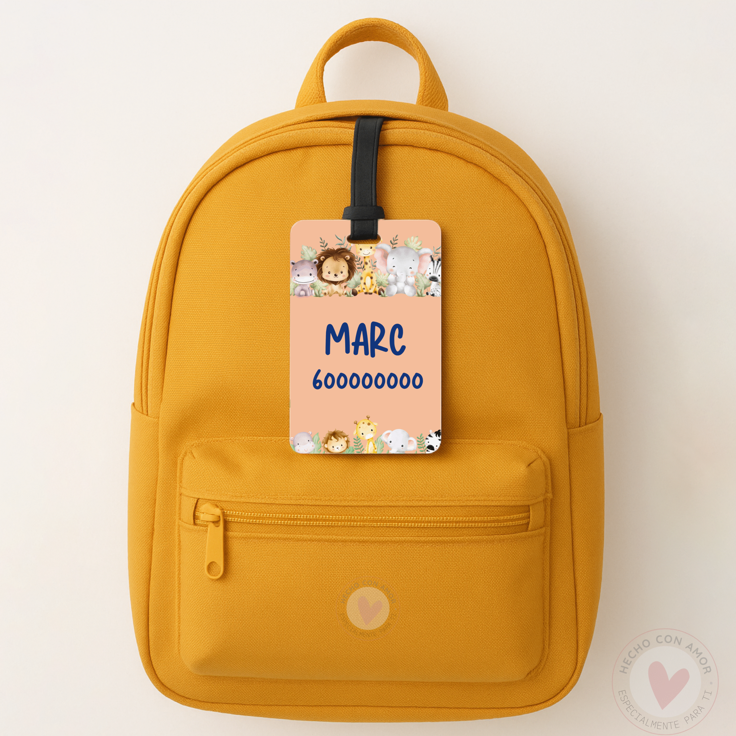 Tarjeta Personalizada con Nombre para Mochila Escolar. Tarjeta Identificación de Mochila, Maleta, Bolso personalizada con Nombre, dibujo, Foto.. - Imagen 6