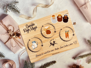 Tabla Bandeja Reyes Magos Personalizada en Madera