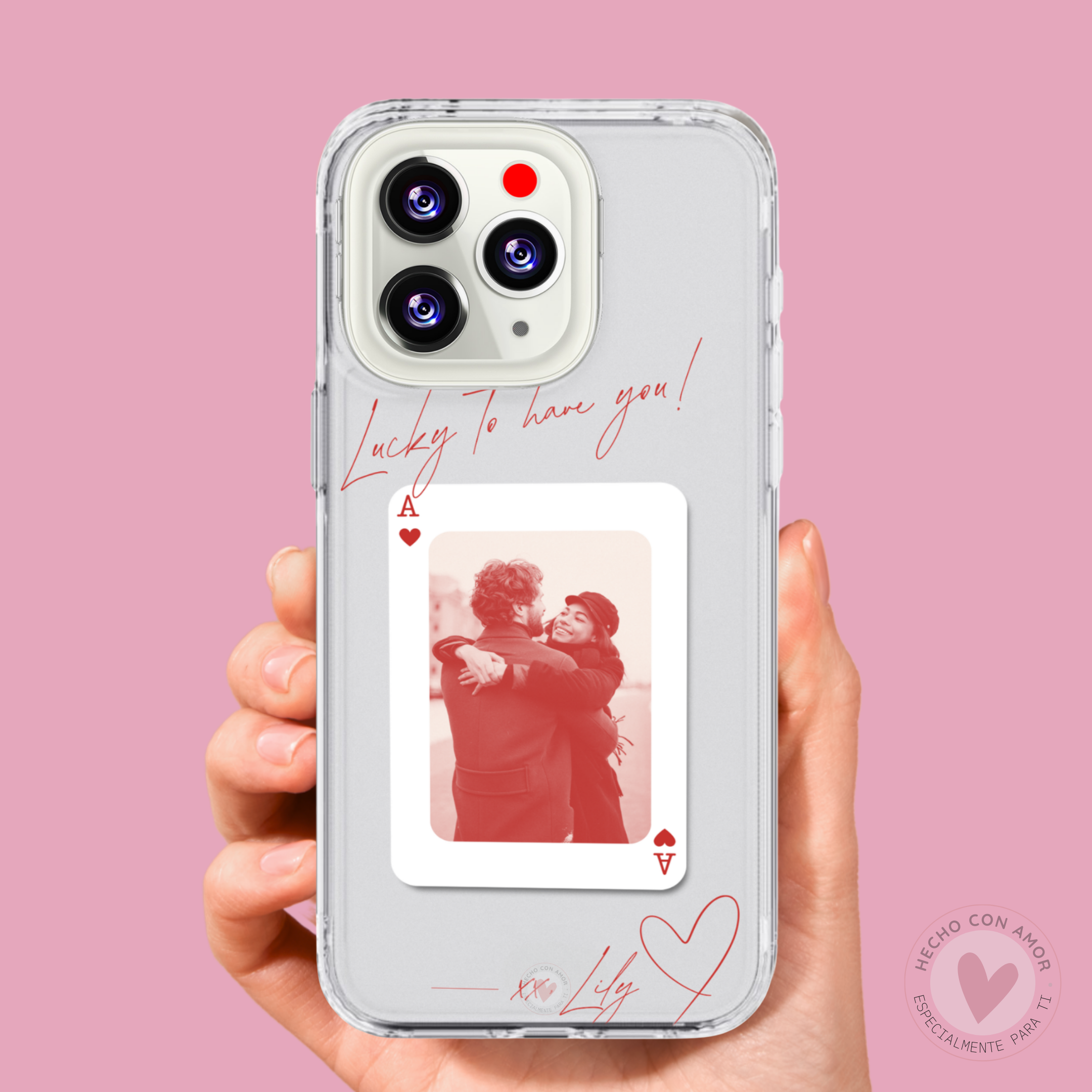 Funda Personalizada con Foto Diseño San Valentín Carta