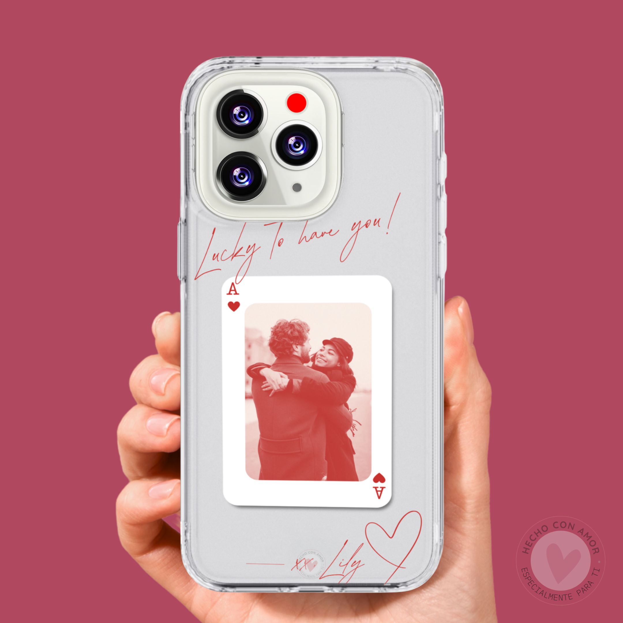 Funda Personalizada con Foto Diseño San Valentín Carta - Imagen 3