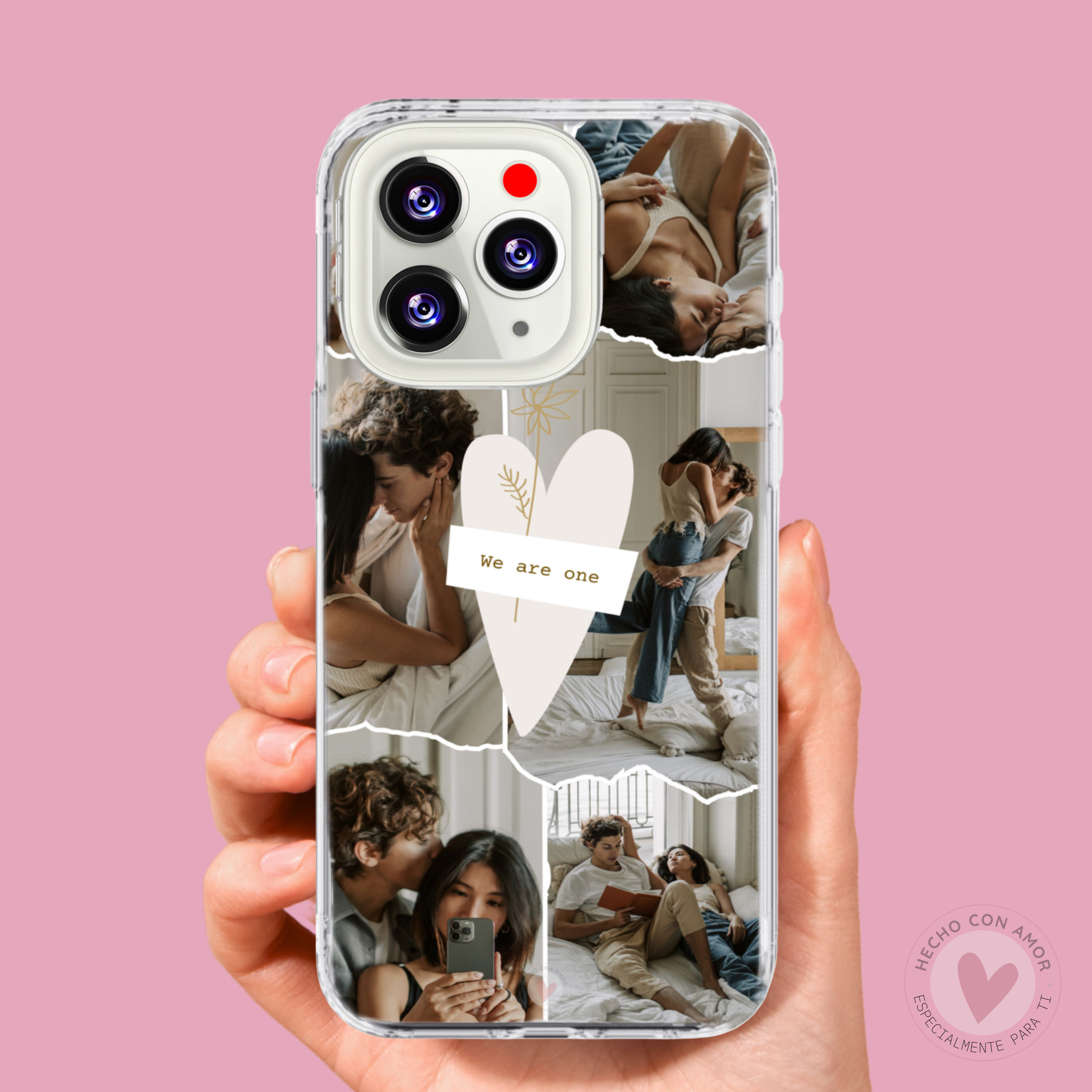 Funda Personalizada con Foto Diseño San Valentín Collage Corazon
