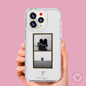 Funda Personalizada con Foto Diseño San Valentín Instantanea Blanco Y negro