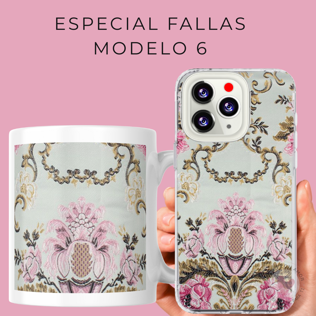 Con tu Foto Pack Funda y Taza de Fallera Personalizada con Foto de Tu Tela Vestido Fallera - Imagen 12