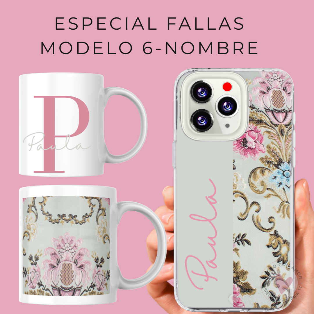 Con tu Foto Pack Funda y Taza de Fallera Personalizada con Foto de Tu Tela Vestido Fallera - Imagen 13