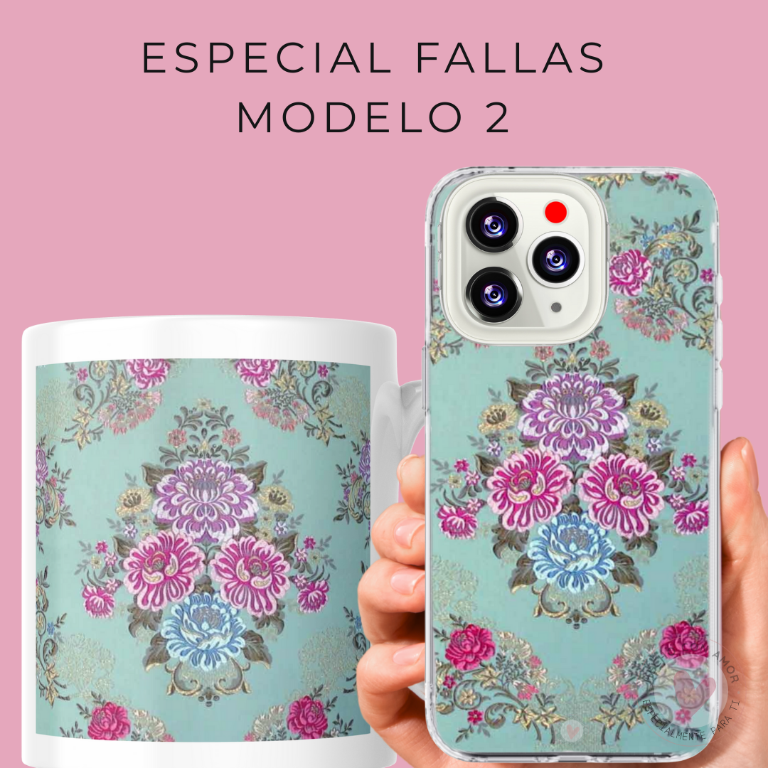 Con tu Foto Pack Funda y Taza de Fallera Personalizada con Foto de Tu Tela Vestido Fallera - Imagen 5