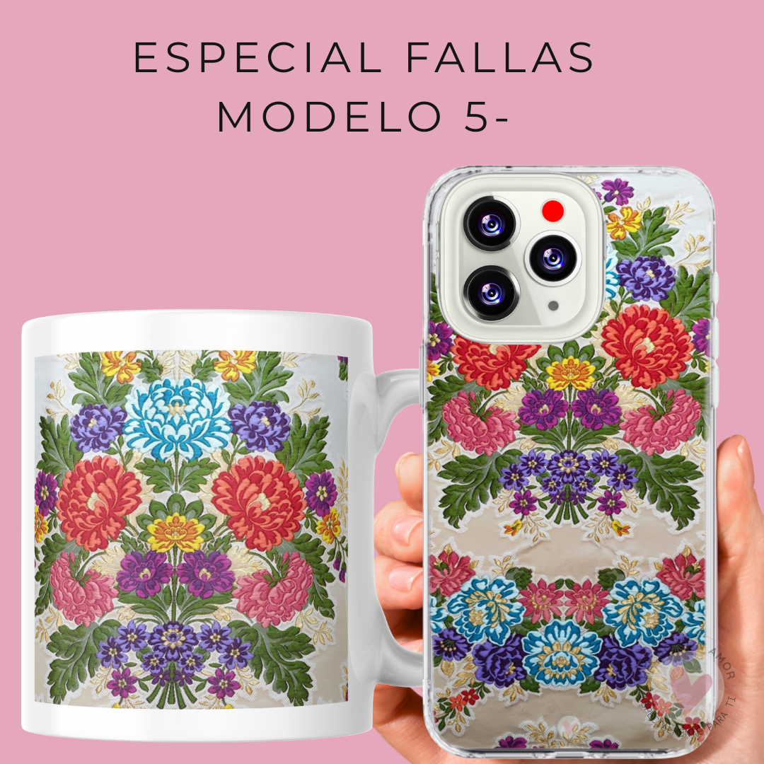 Con tu Foto Pack Funda y Taza de Fallera Personalizada con Foto de Tu Tela Vestido Fallera - Imagen 10