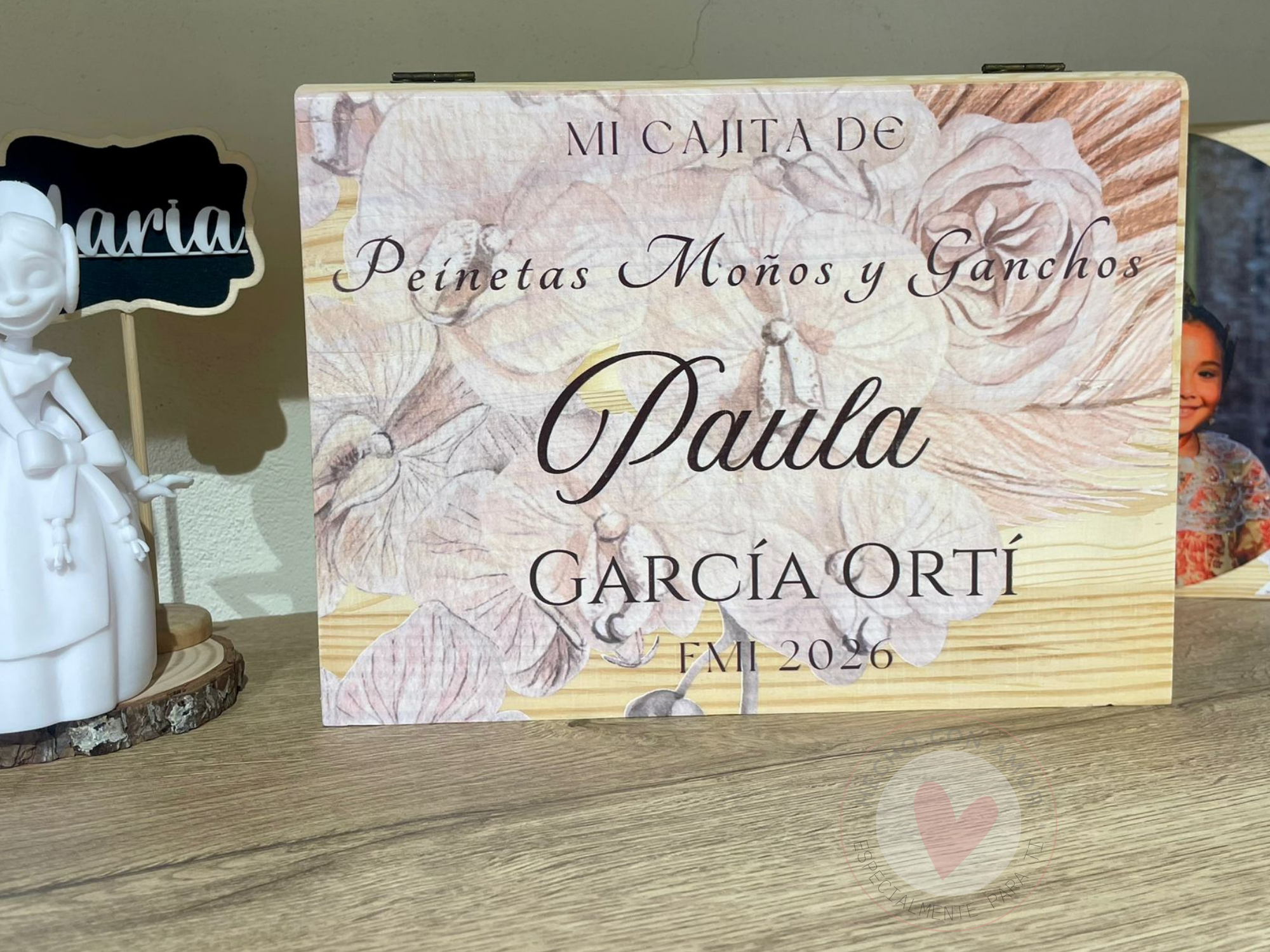 Caja de Madera Personalizada Especial Fallera - Imagen 2
