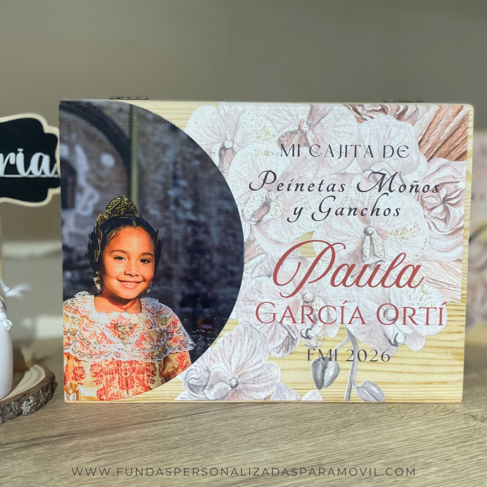 Caja de Madera Personalizada Especial Fallera